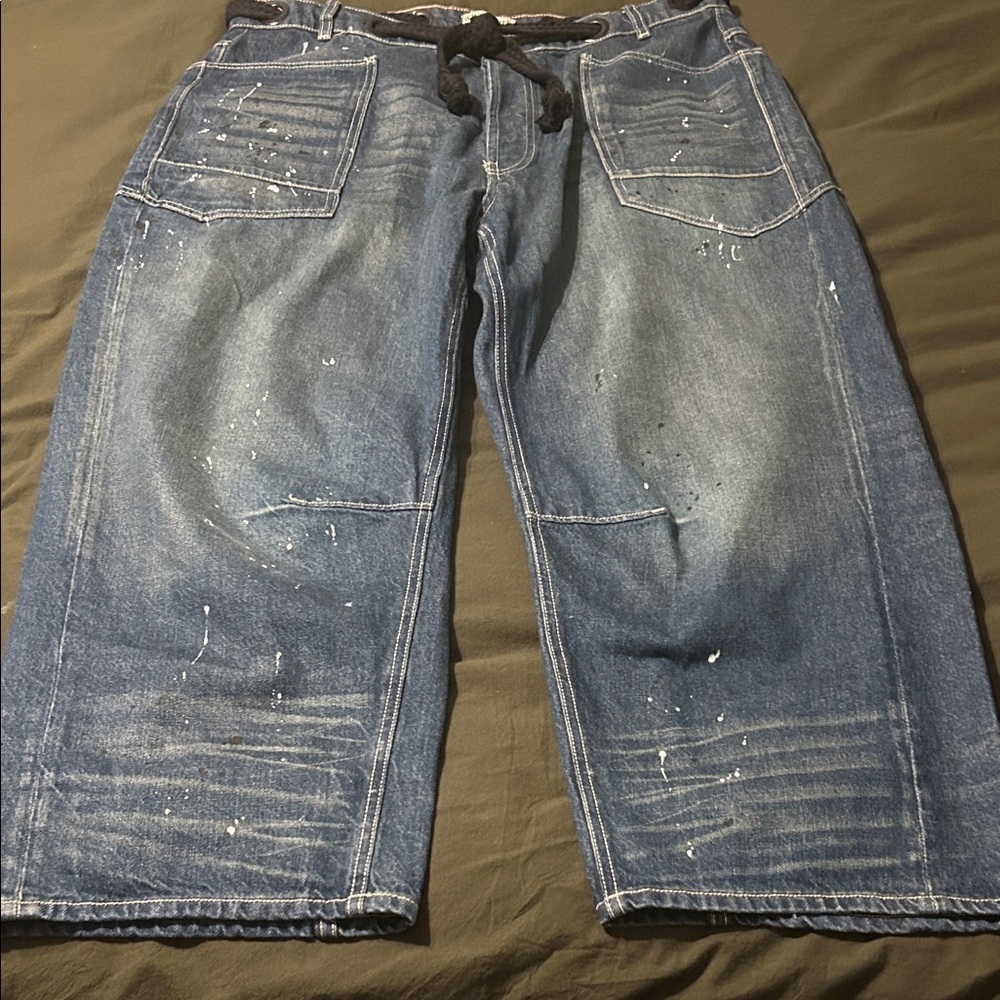 We The Free Moxie Dark Blue Wide Leg Jeans - Picture 6 of 13